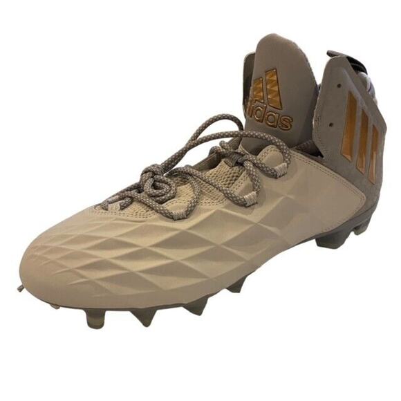 Adidas Freak Lax Mid Football Cleats CG4257 Gray Gold Mens Size 12.5 - Picture 1 of 11